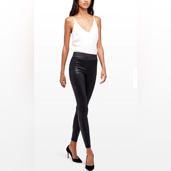 L’Agence Rochelle Coated High Rise Pull On Skinny Jeans Sz M Black - Picture 3 of 10